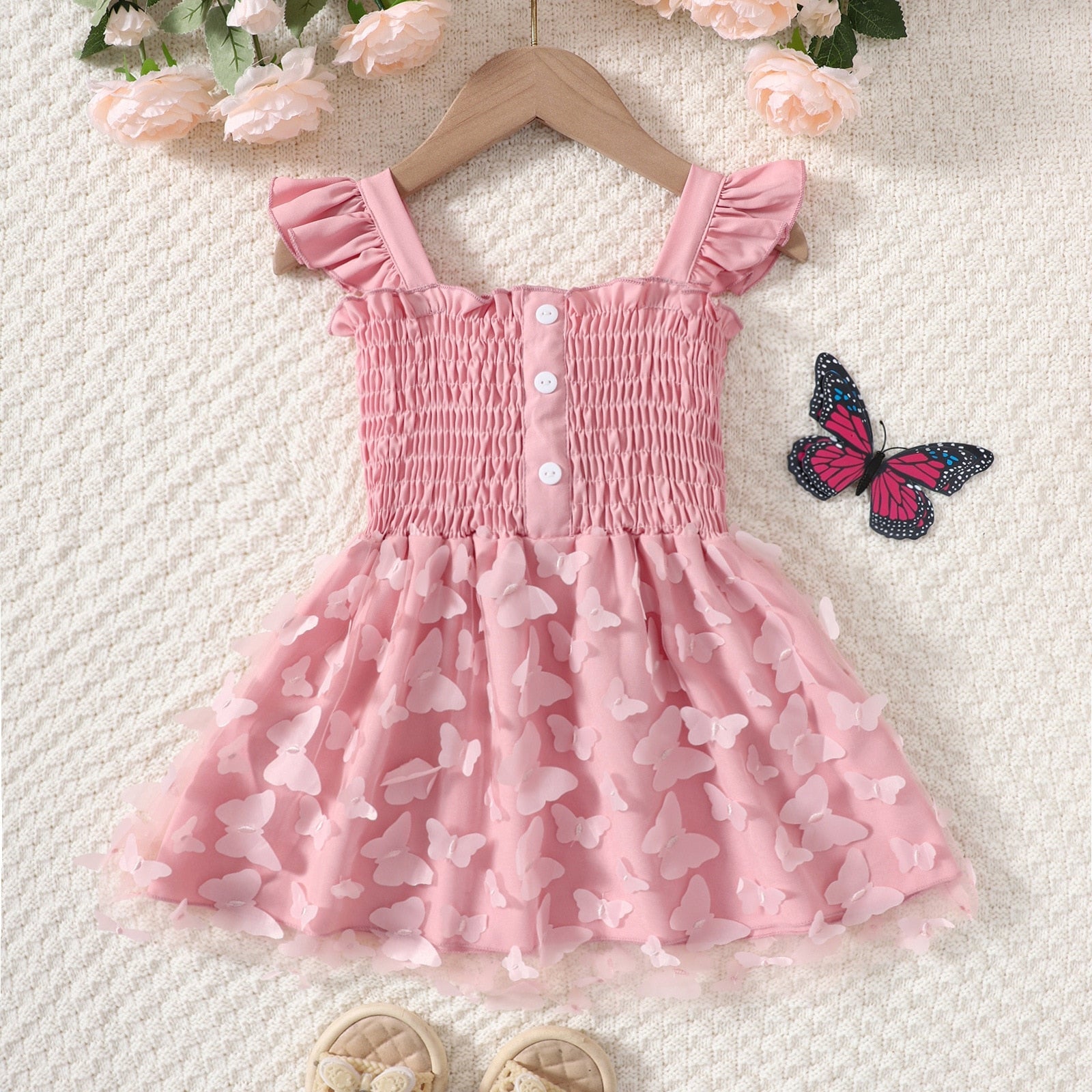 Baby/Kids Girls Butterfly Design Princess Party Dresses childrensterritory