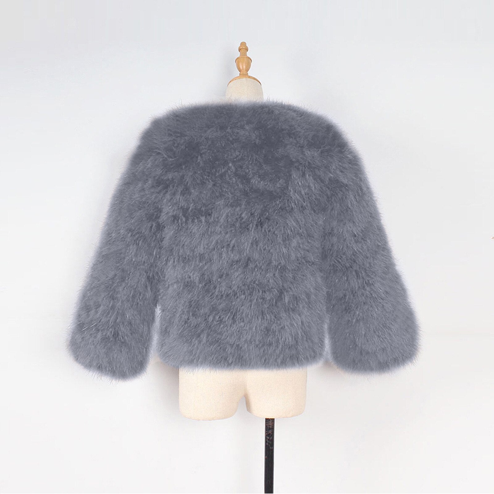 Baby/Kids Girls Fleece Fur Long Sleeve Warm Coat childrensterritory