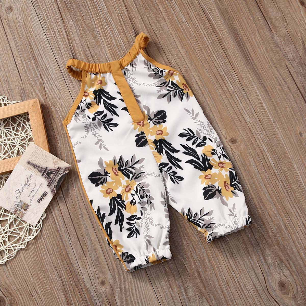 Baby/Kids Girls Floral Sleeveless Romper childrensterritory