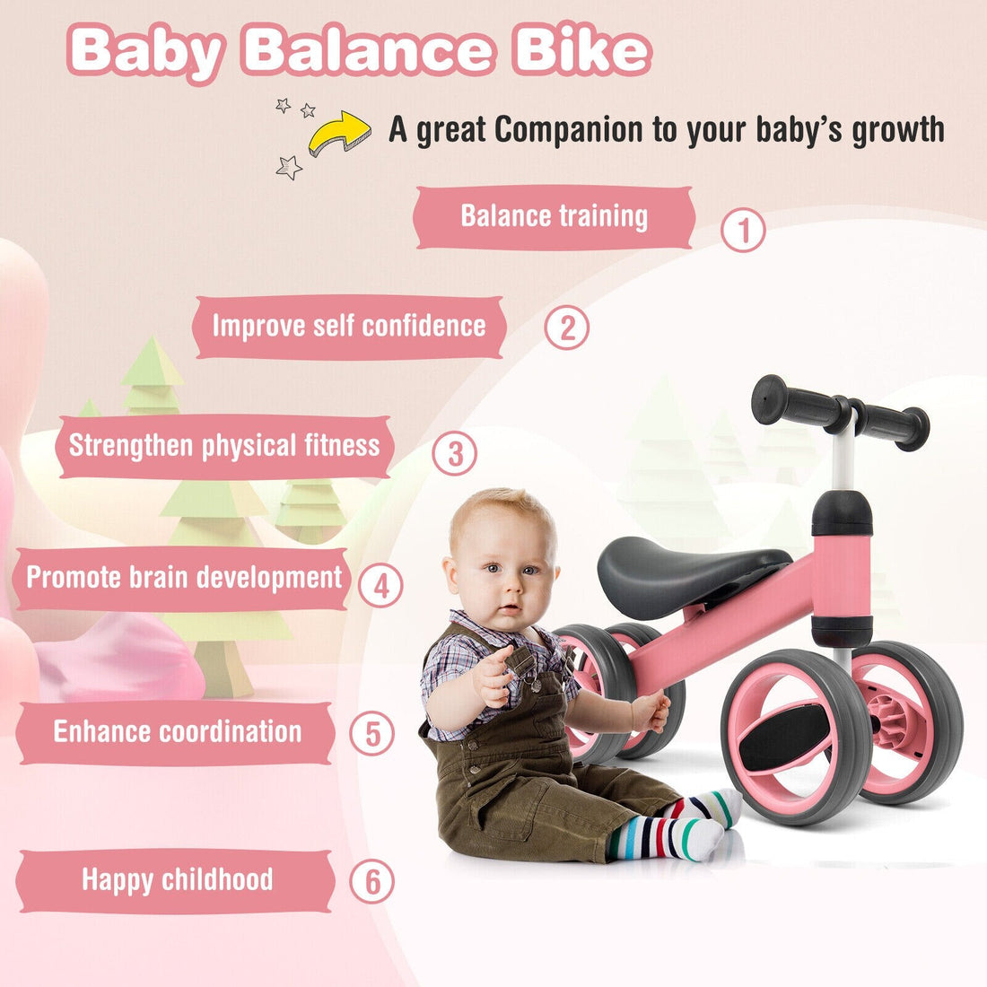 Baby/Toddler Balance Riding Toys w/ 4 Wheels childrensterritory
