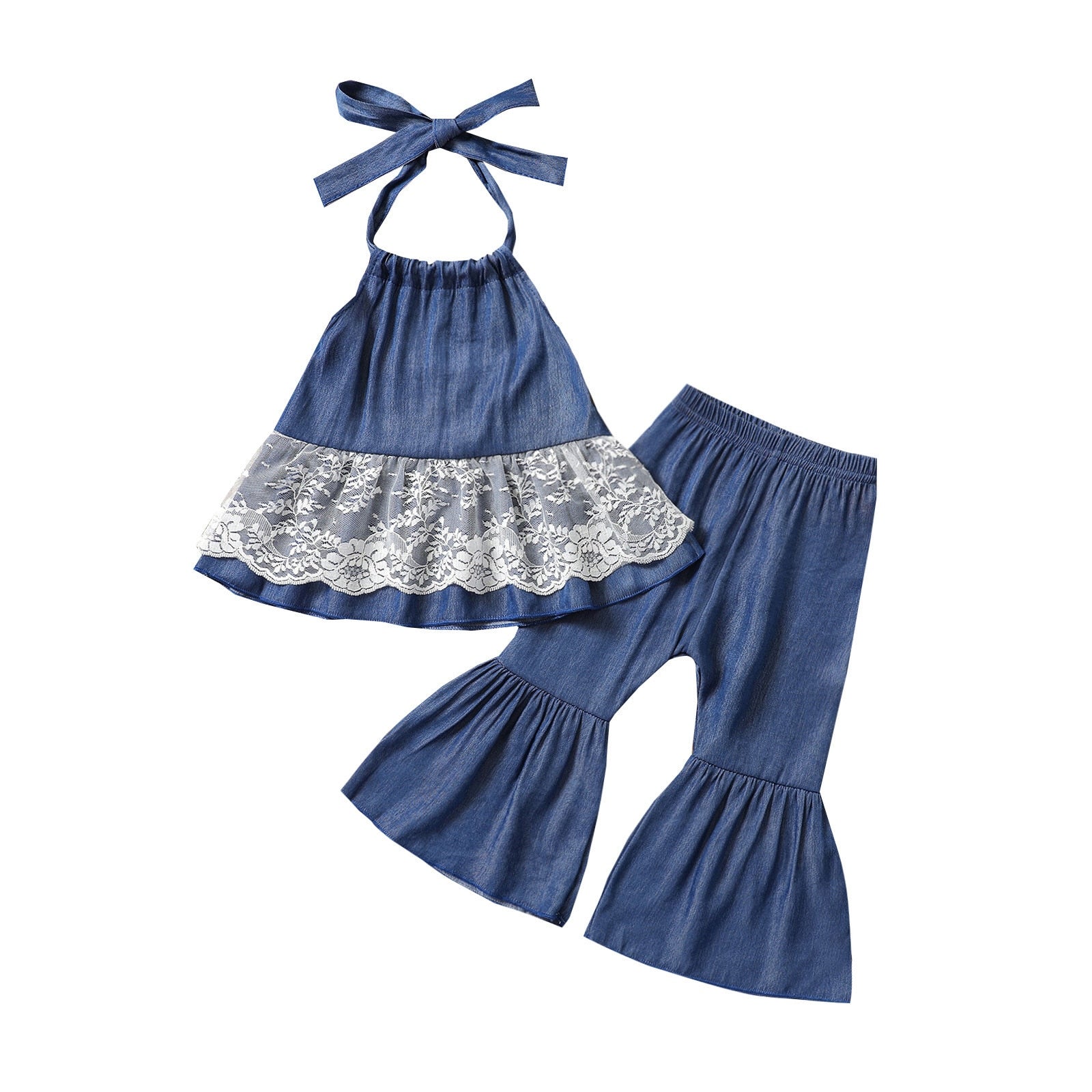 Baby/Toddler Girls Retro Style 2Pcs Backless Suit childrensterritory