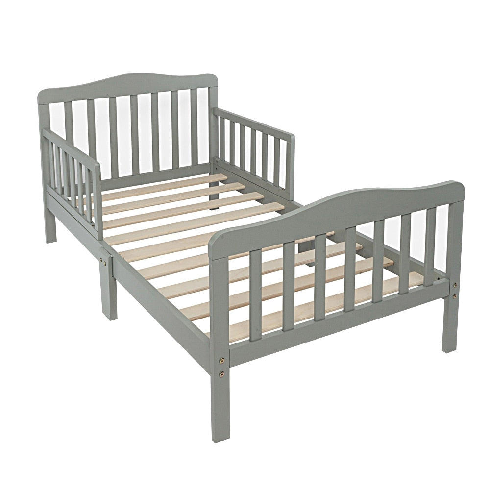 Baby/Toddler Wooden Bed with Safety Guardrails childrensterritory