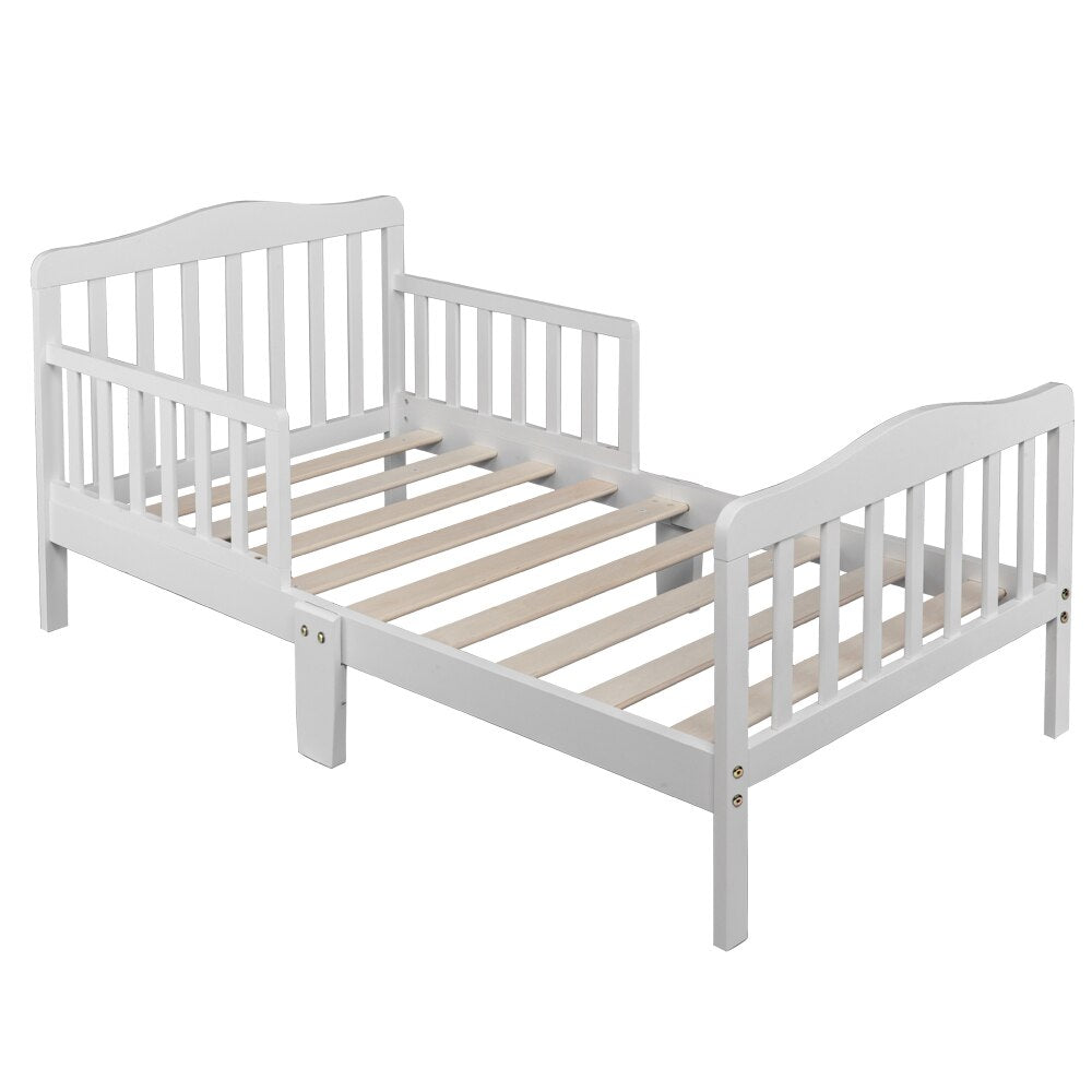 Baby/Toddler Wooden Bed with Safety Guardrails childrensterritory