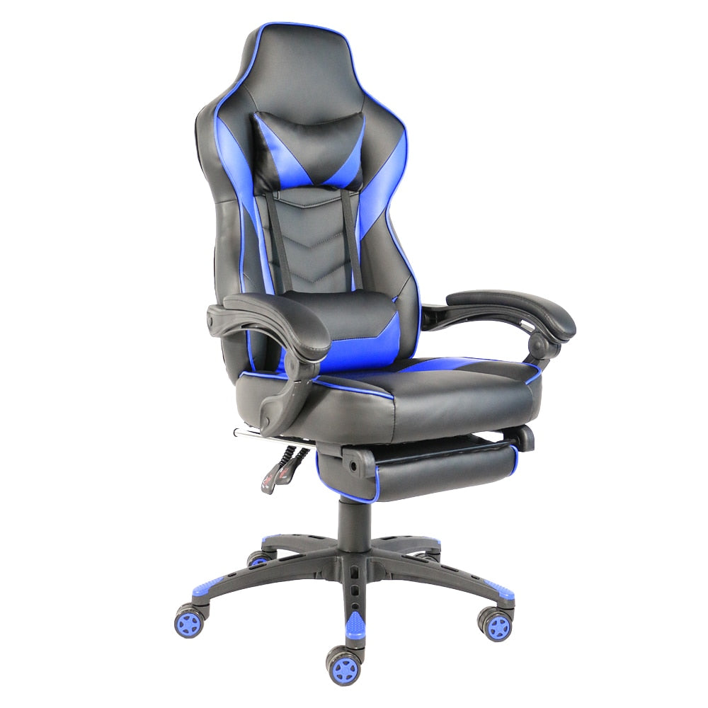 C-type Foldable Foot Racing/Gaming Chair with Footrest childrensterritory