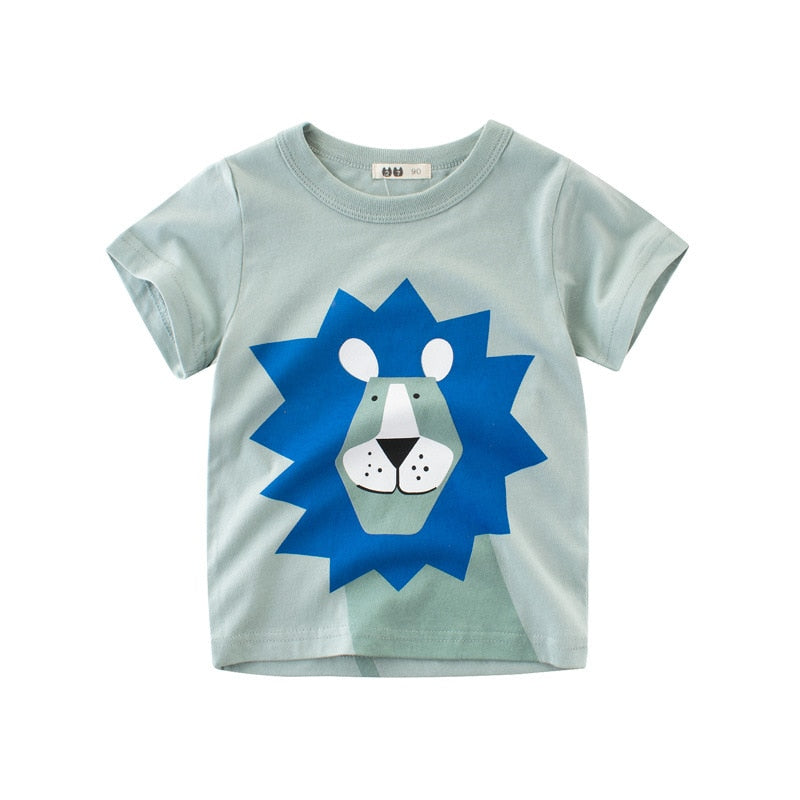 Cartoon Animal Print Kids Summer T-shirt/Tees for Girls/Boys childrensterritory