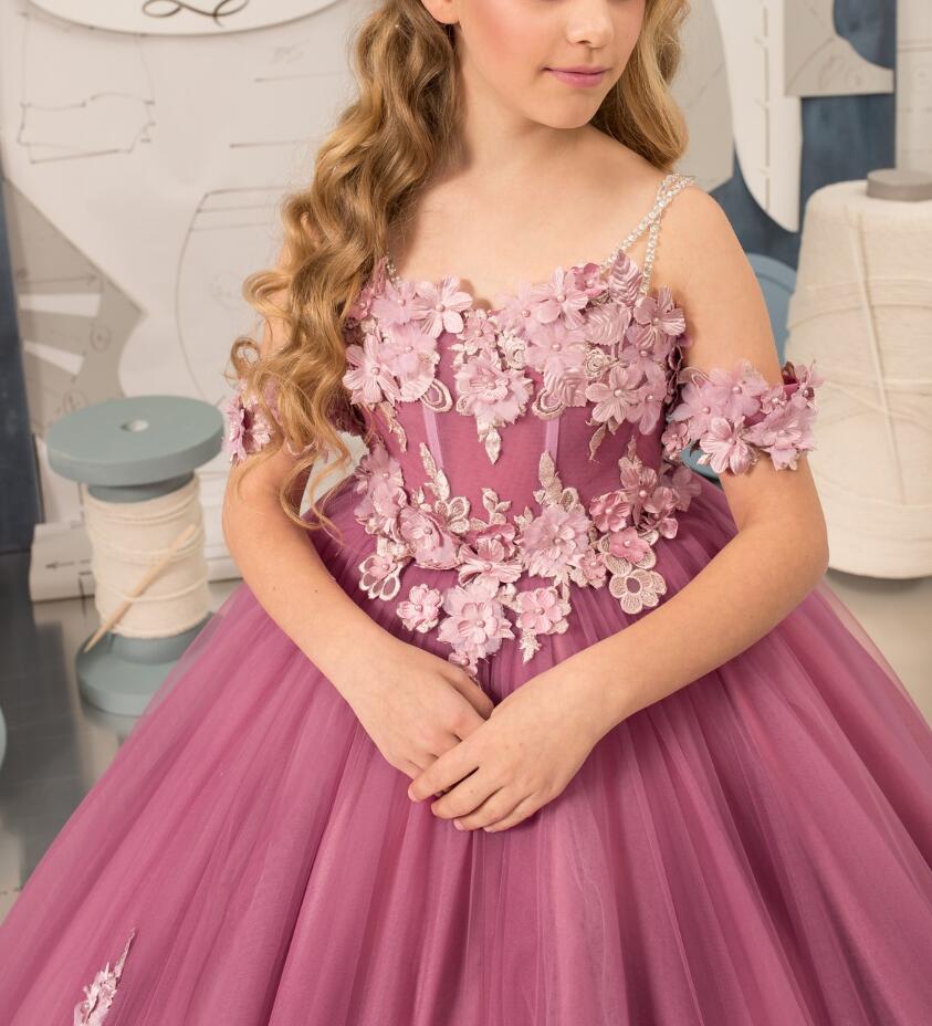 Fully Tiered Backless Ruffles Flower Tulle Dress/Gown childrensterritory