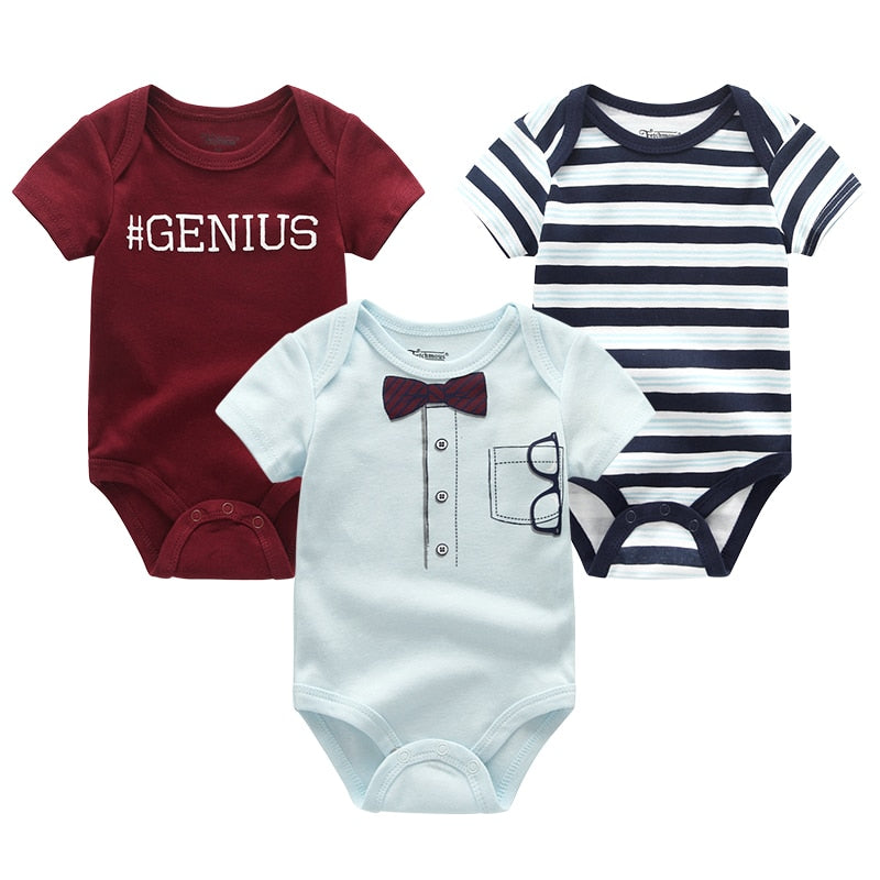 3 Pieces Baby Unisex Cotton Rompers/Jumpsuits childrensterritory