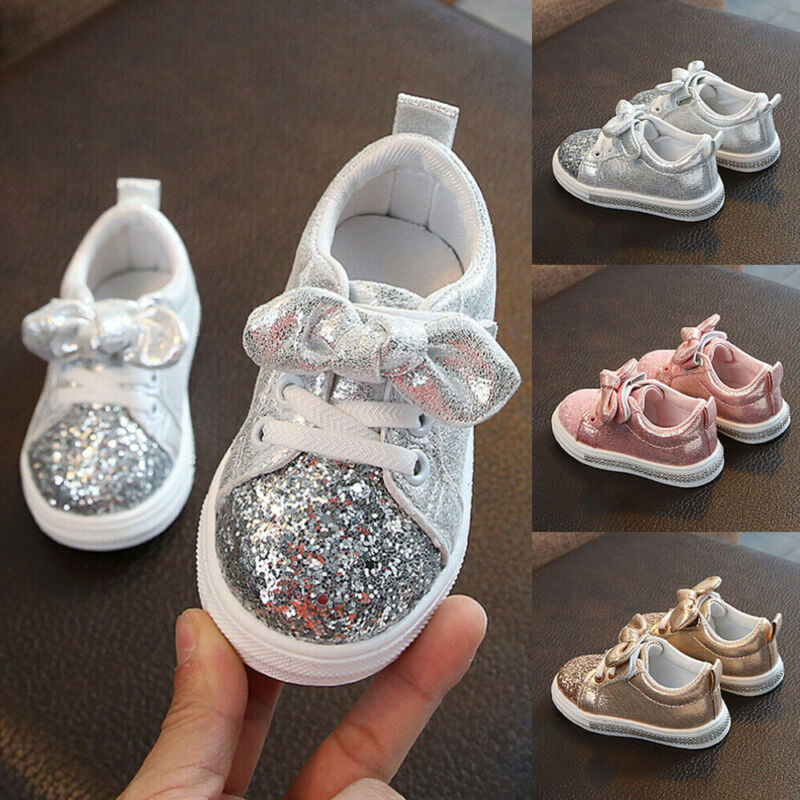Bowknot Shinny Soft Sole Baby Girl Shoes/Sneakers childrensterritory
