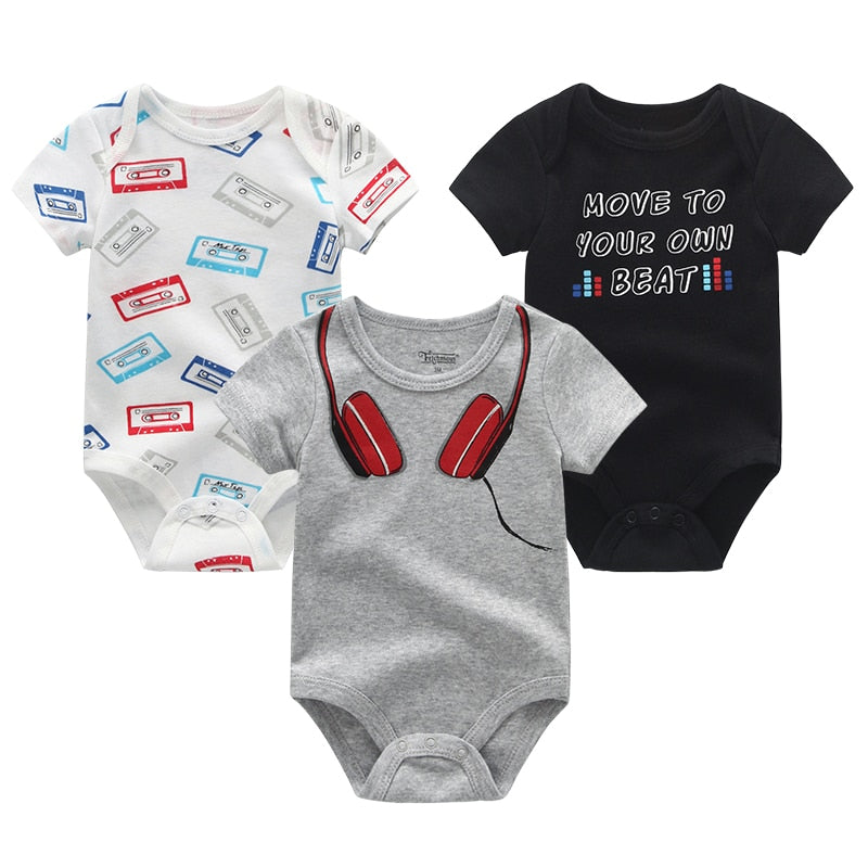 3 Pieces Baby Unisex Cotton Rompers/Jumpsuits childrensterritory