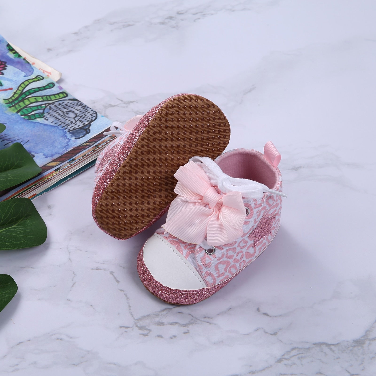 Newborn Girl Printed First Walker Shoes childrensterritory