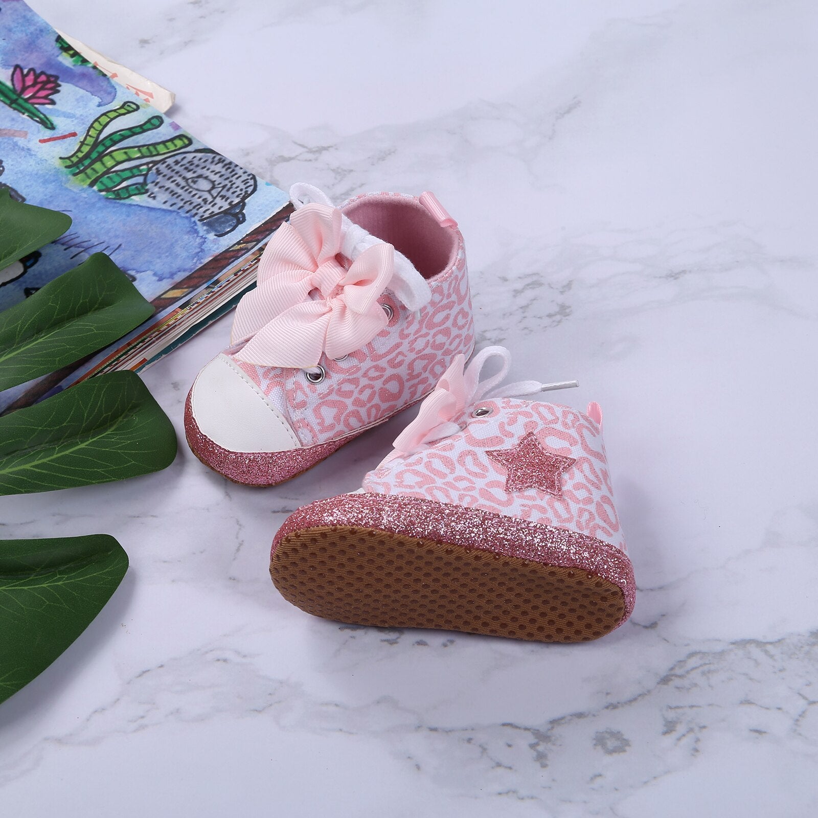 Newborn Girl Printed First Walker Shoes childrensterritory