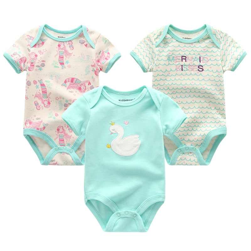 3 Pieces Baby Unisex Cotton Rompers/Jumpsuits childrensterritory