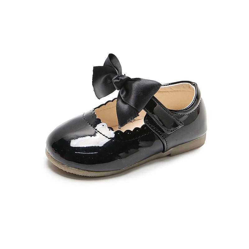 Baby/Kids Girls Bow Patent Leather Princess Shoes childrensterritory