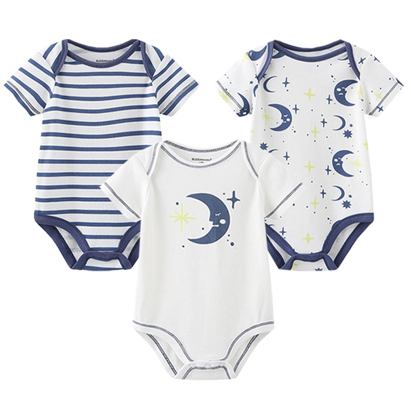 3 Pieces Baby Unisex Cotton Rompers/Jumpsuits childrensterritory