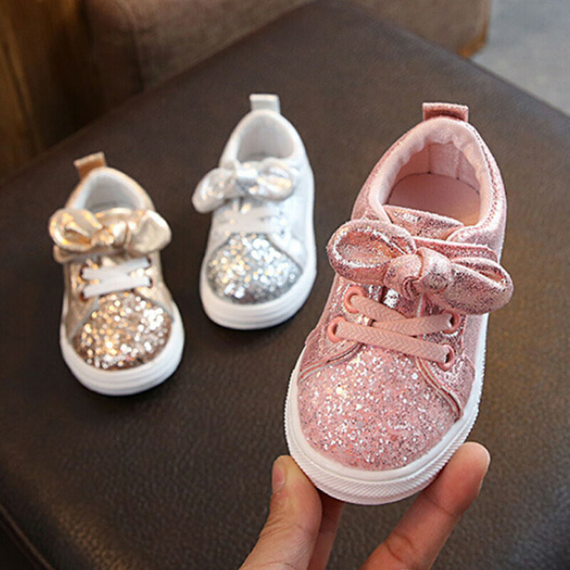 Bowknot Shinny Soft Sole Baby Girl Shoes/Sneakers childrensterritory
