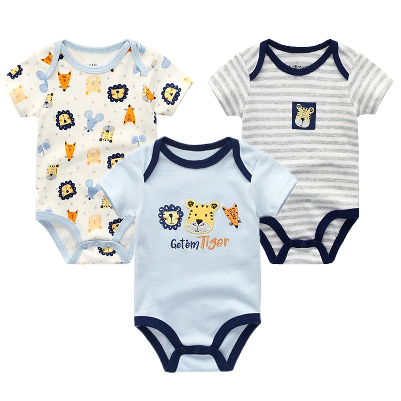 3 Pieces Baby Unisex Cotton Rompers/Jumpsuits childrensterritory