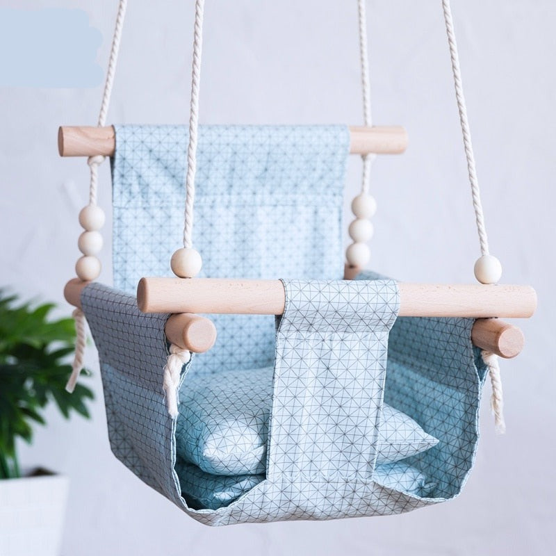 Indoor Wodden Hanging Chair Hammock for Baby childrensterritory