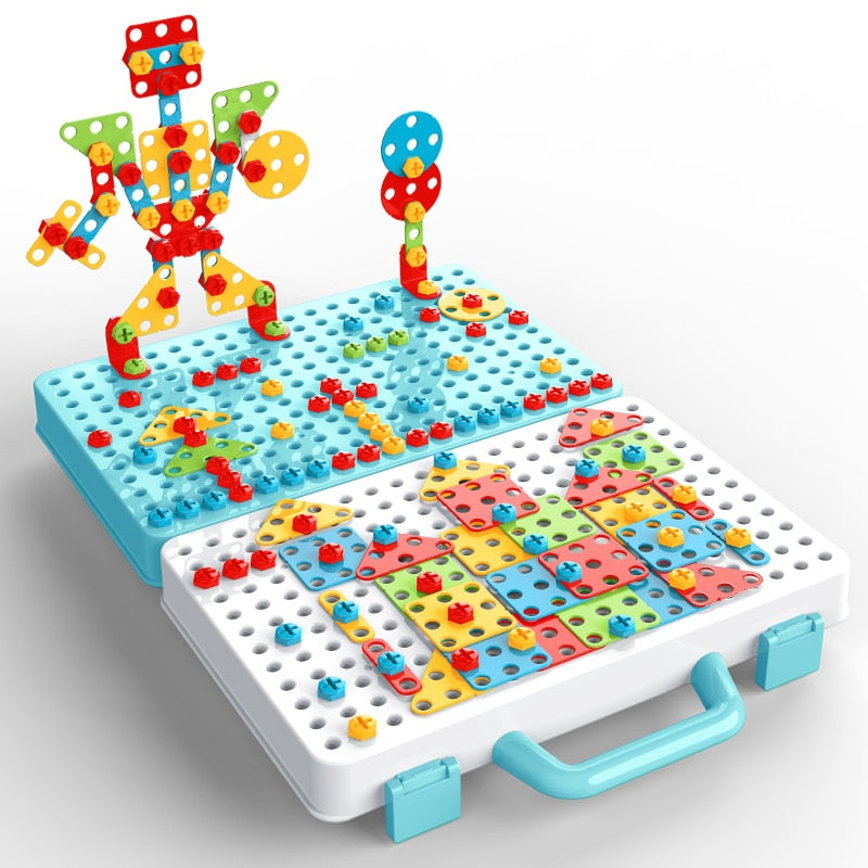 Kids 3D Puzzle Toys | Drill Screw Nut Pretend Play Tool Set childrensterritory