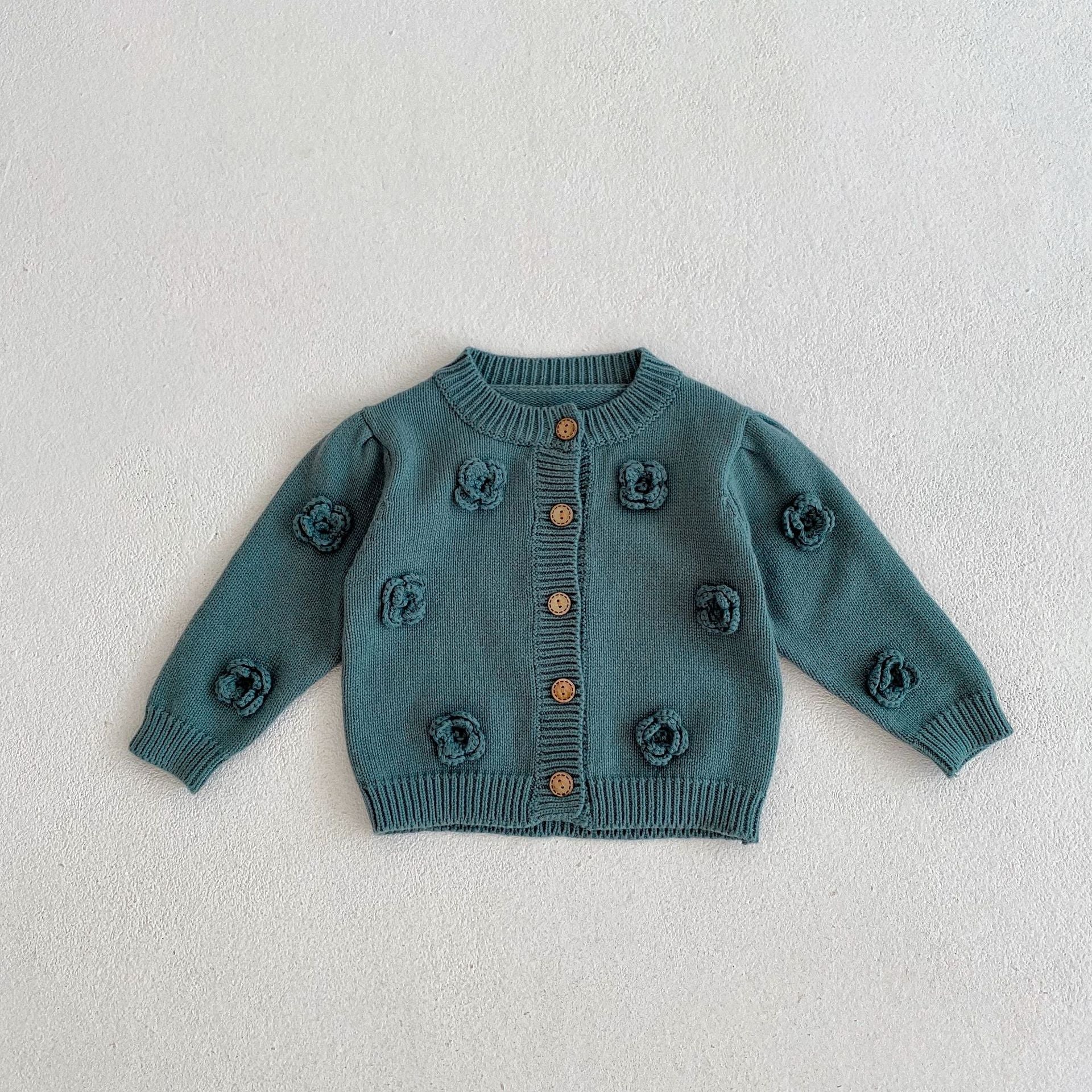 Handmade Flower Design Baby Cardigan/Knitwear childrensterritory