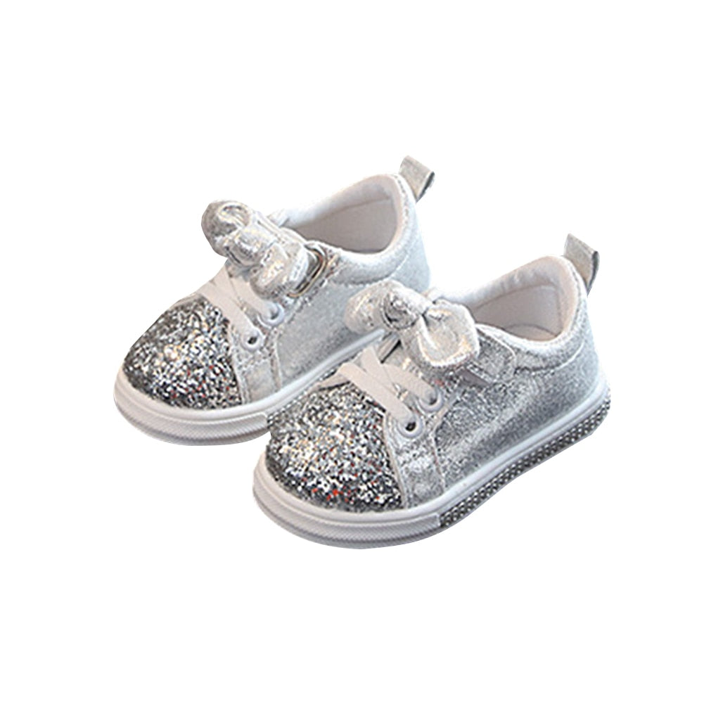 Bowknot Shinny Soft Sole Baby Girl Shoes/Sneakers childrensterritory