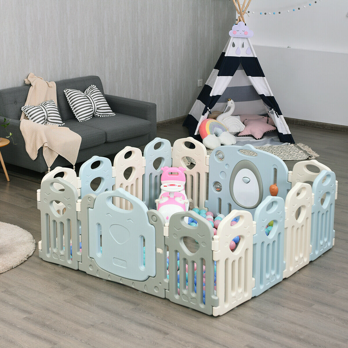 14 Panel Safety Play Yard | Baby Playpen childrensterritory
