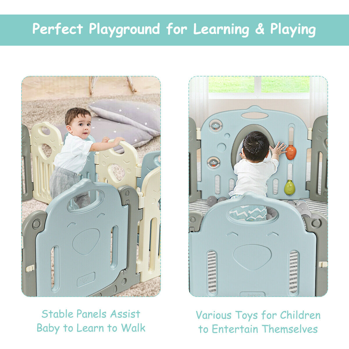 14 Panel Safety Play Yard | Baby Playpen childrensterritory
