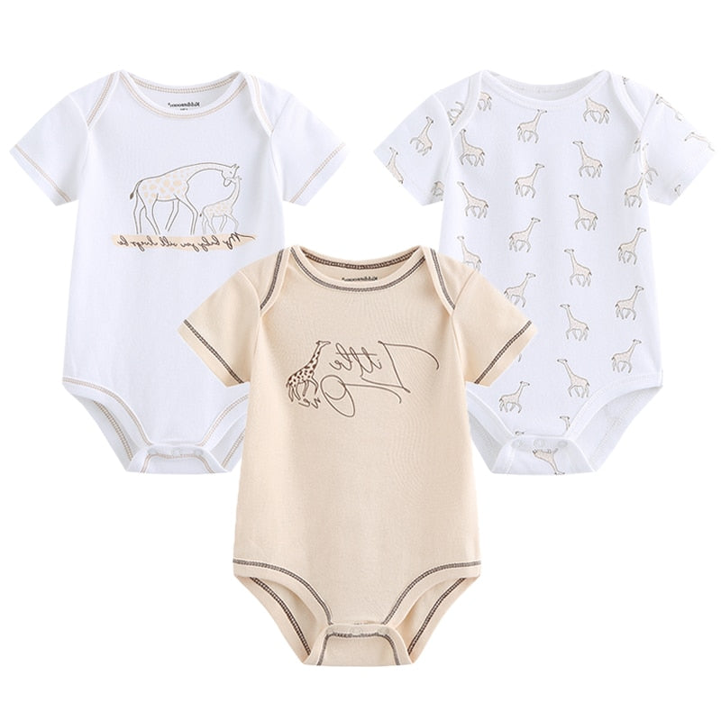 3 Pieces Baby Unisex Cotton Rompers/Jumpsuits childrensterritory