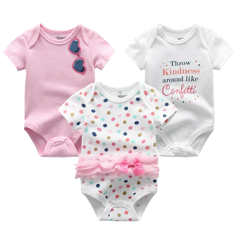 3 Pieces Baby Unisex Cotton Rompers/Jumpsuits childrensterritory