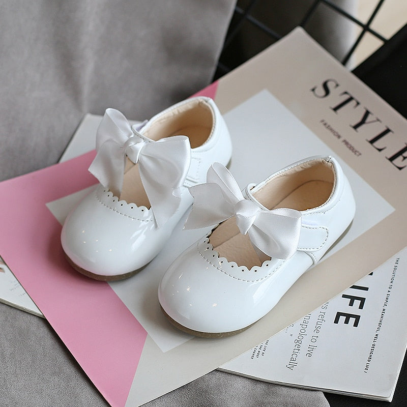 Baby/Kids Girls Bow Patent Leather Princess Shoes childrensterritory