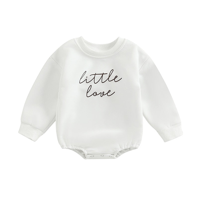 Infant Girl Boy Long Sleeve Letter Printed Bodysuit childrensterritory