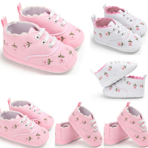 Infant Girl Soft Sole Floral Print Crib Shoes childrensterritory