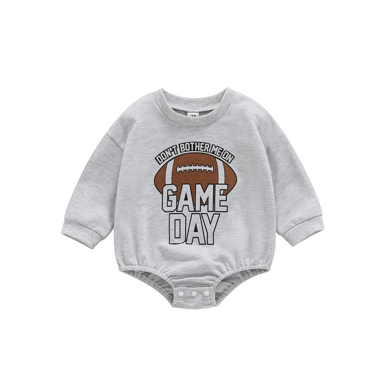 Infant Girls Boys Rugby Letters Print Rompers childrensterritory