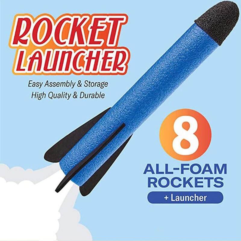 Kids Air Pressed Stomp Foam Rocket Launcher Toy childrensterritory