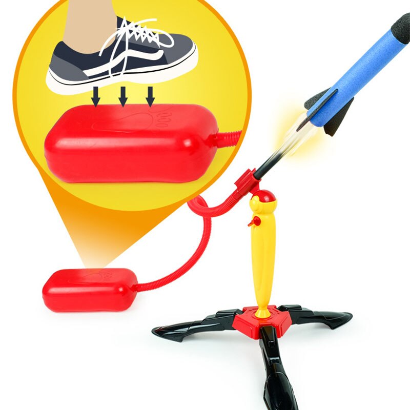 Kids Air Pressed Stomp Foam Rocket Launcher Toy childrensterritory