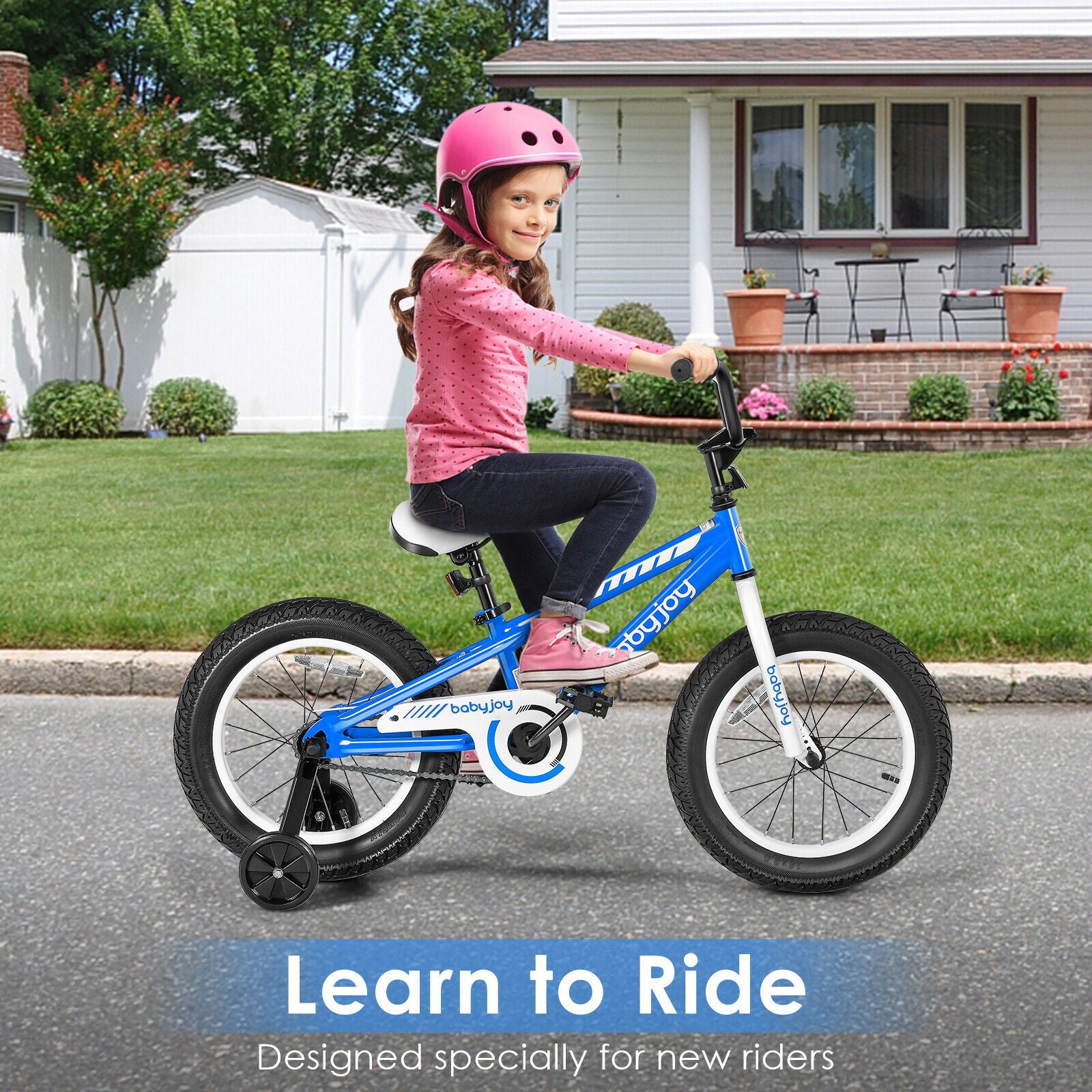 Kids Bicycle w/ Training Wheels for 5-8 Y Old childrensterritory