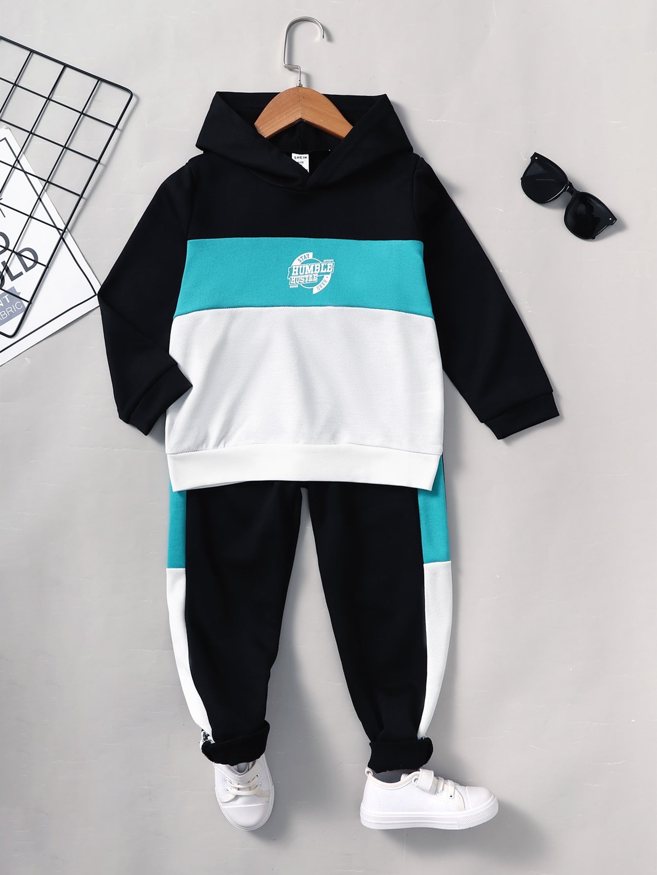 Kids Boys Blocking Hoodie with Pant Suit childrensterritory