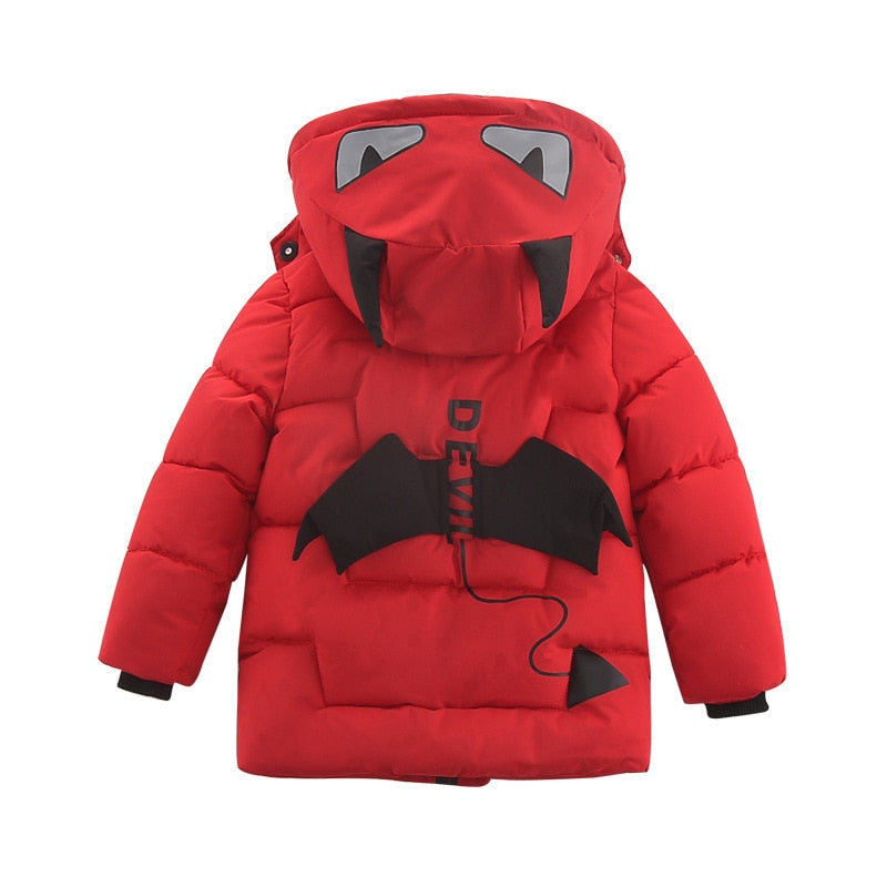 Kids Boys Cotton-padded Cartoon Monster Jacket childrensterritory