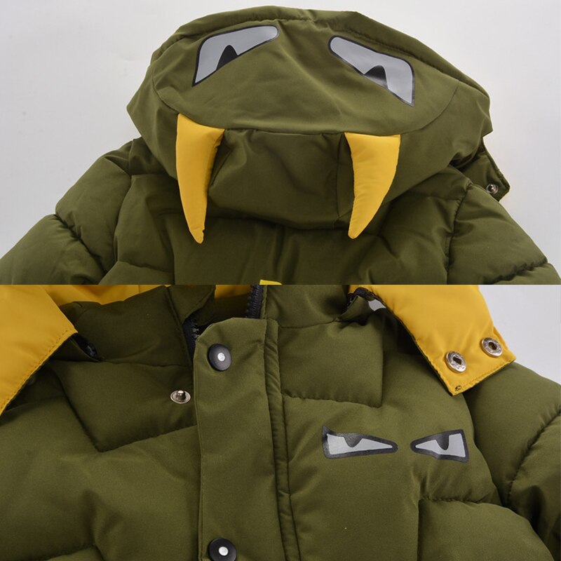 Kids Boys Cotton-padded Cartoon Monster Jacket childrensterritory