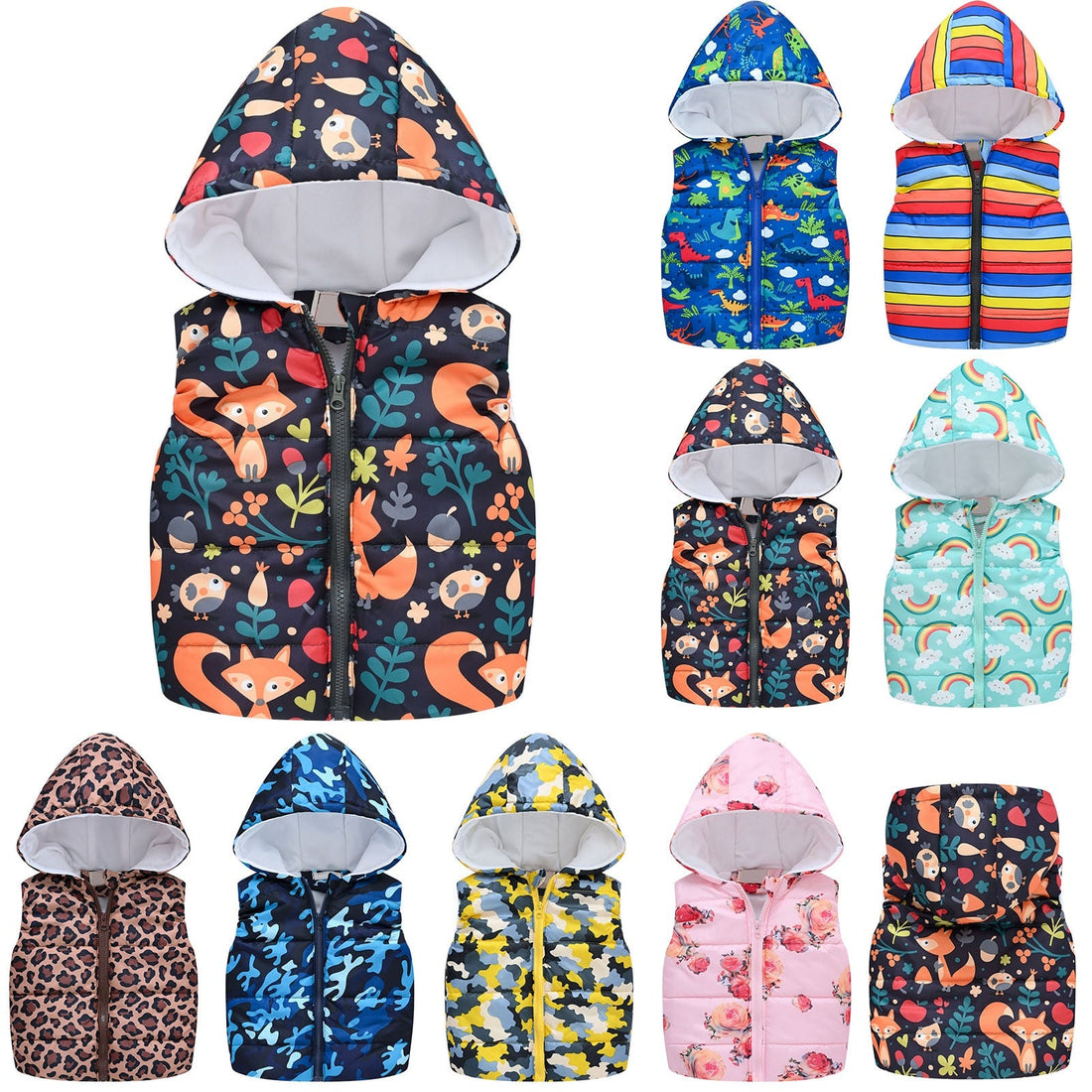 Kids Boys/Girls Cartoon Print Sleeveless Vest childrensterritory