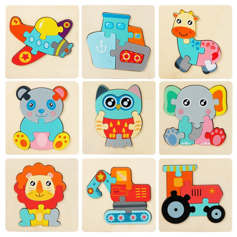 Kids Colorful 3D Jigsaw Puzzle/Educational Toys childrensterritory