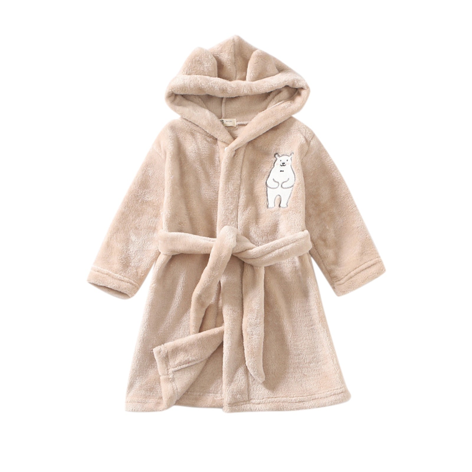 Kids Cute Cartoon Pattern Hooded Robes/Flannel Night-Robe childrensterritory