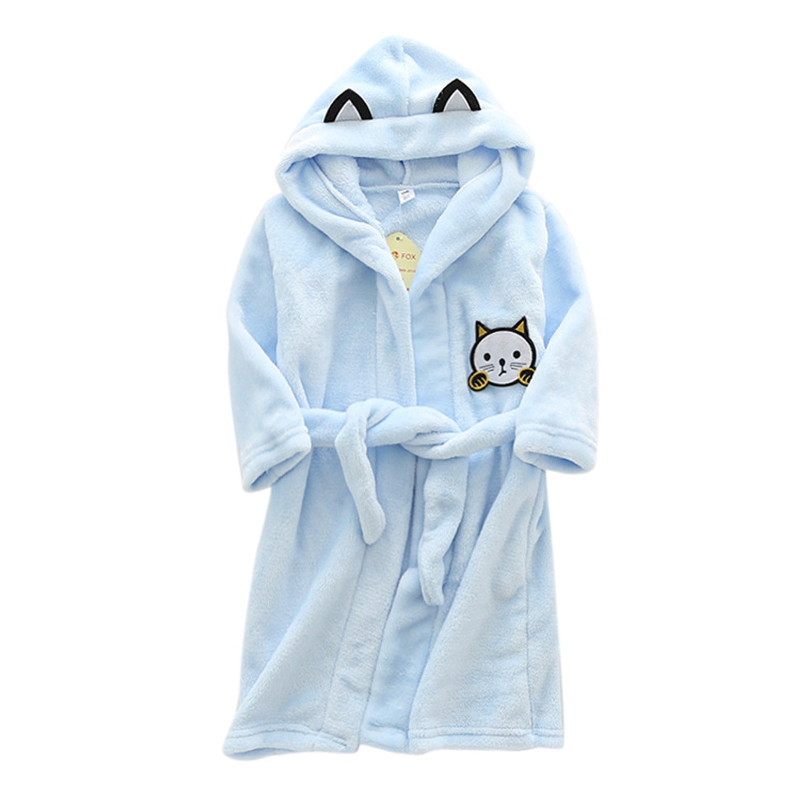 Kids Cute Cartoon Pattern Hooded Robes/Flannel Night-Robe childrensterritory