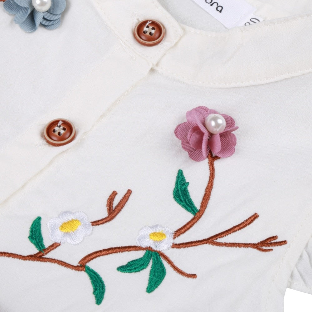Kids Embroidered Princess Dress for Summer childrensterritory