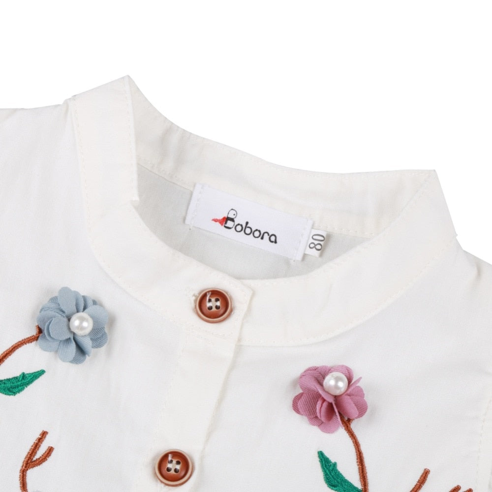 Kids Embroidered Princess Dress for Summer childrensterritory