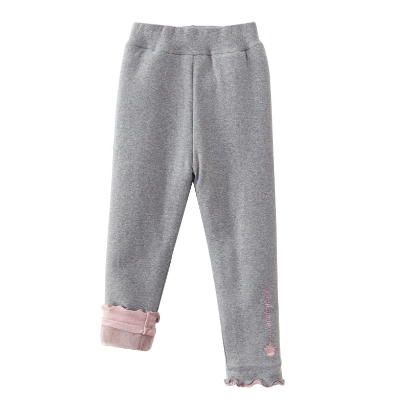 Kids Girls Warm Three-Layer Pants/Leggings childrensterritory
