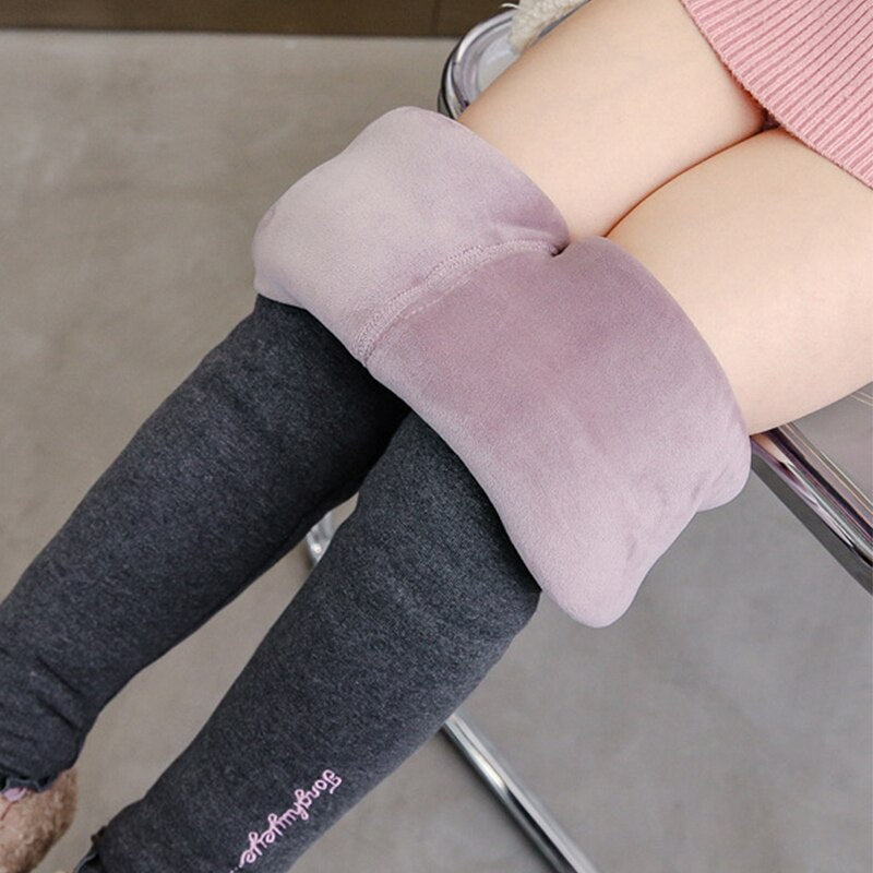 Kids Girls Warm Three-Layer Pants/Leggings childrensterritory