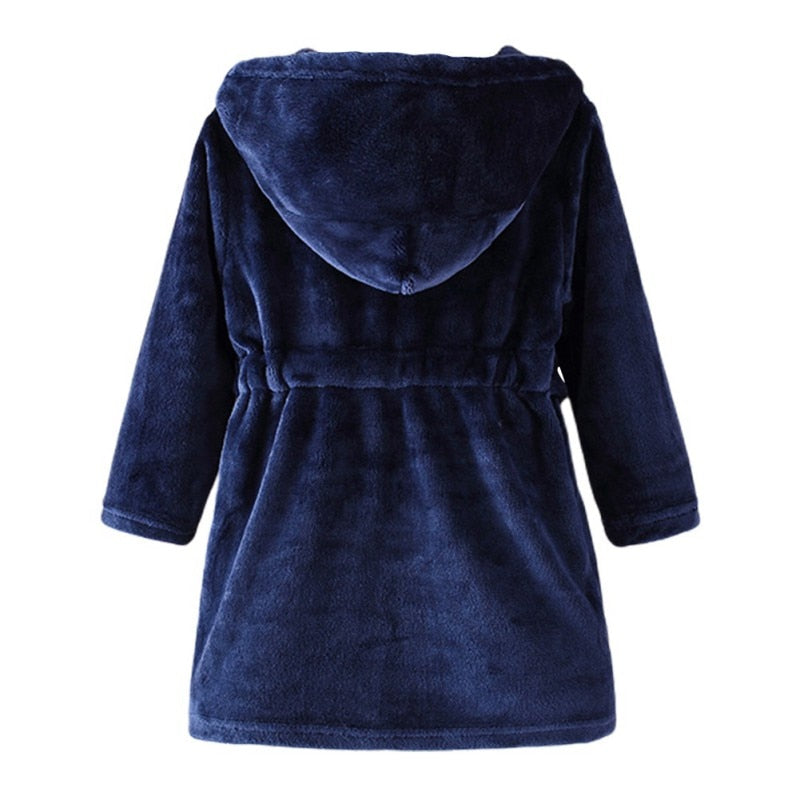 Kids Girls/Boys Hooded Flannel Bathrobe/Sleepwear childrensterritory