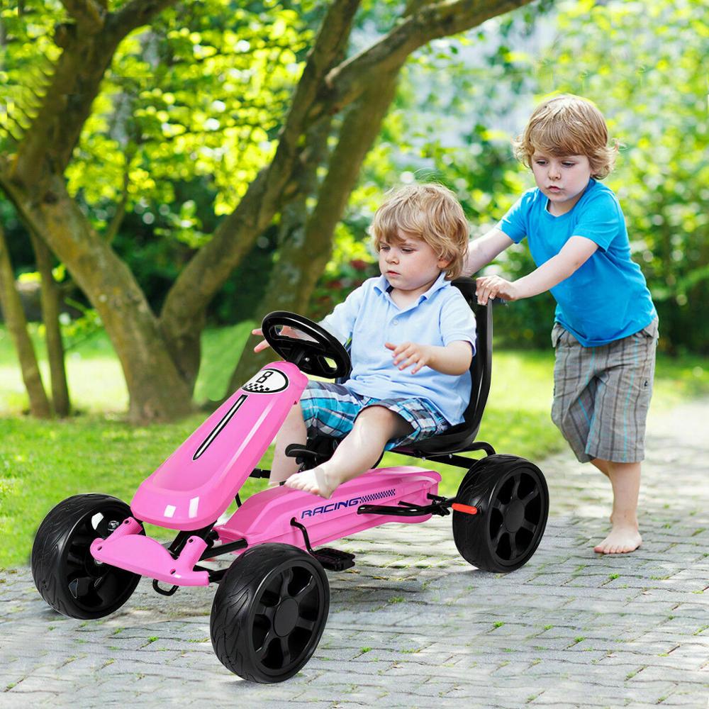 Kids Go Kart Pedal Powered 4 Wheel Ride On Racer Car childrensterritory