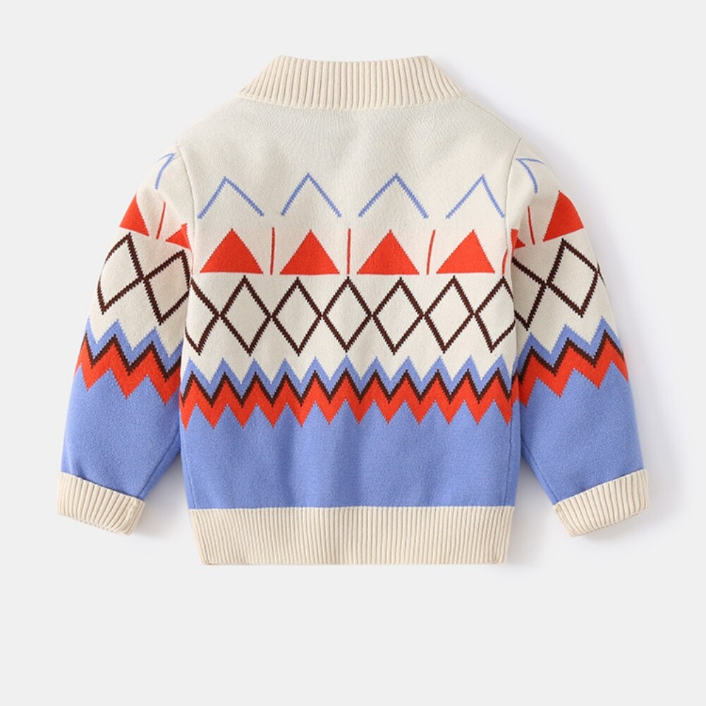 Kids Knit Printed Zipper Cardigan/Outerwear childrensterritory