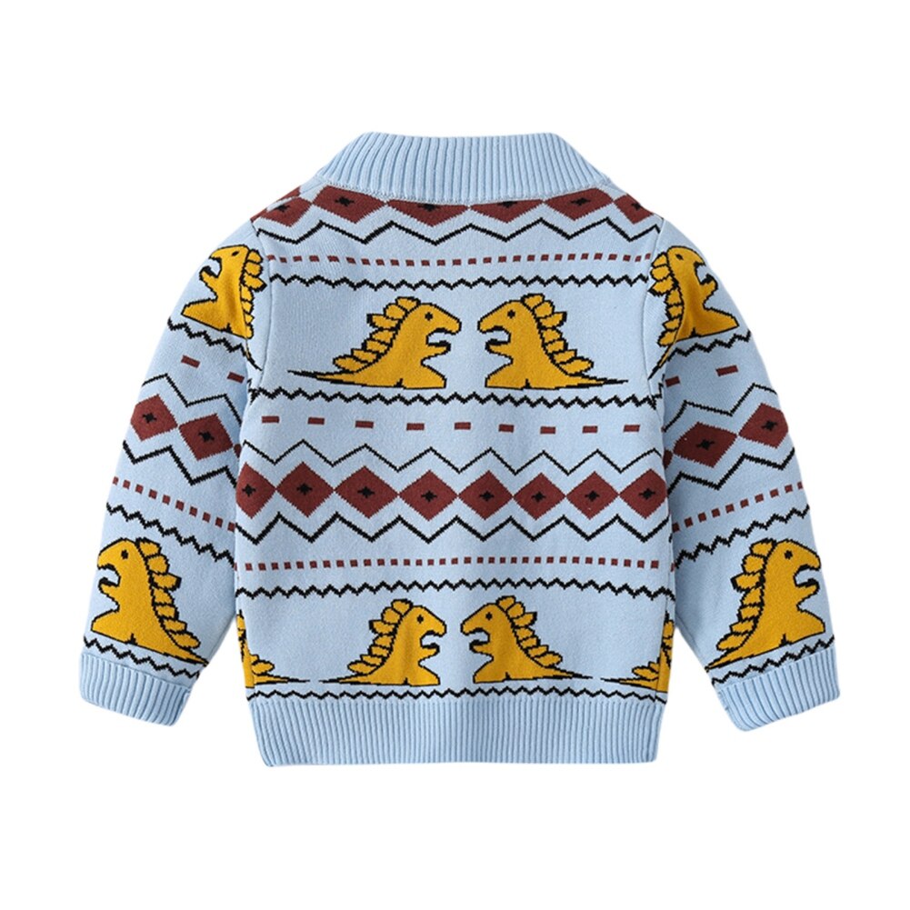 Kids Knit Printed Zipper Cardigan/Outerwear childrensterritory